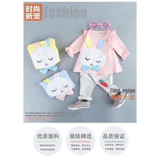 Bộ thỏ mắt nơ cho bé gái