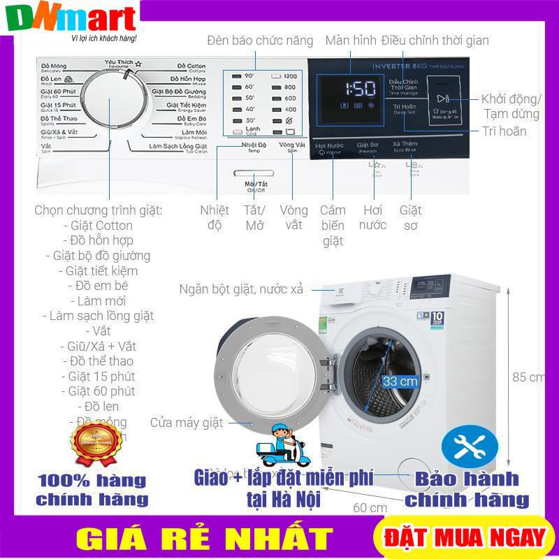 Máy giặt Electrolux 8kg Inverter EWF8024BDWA