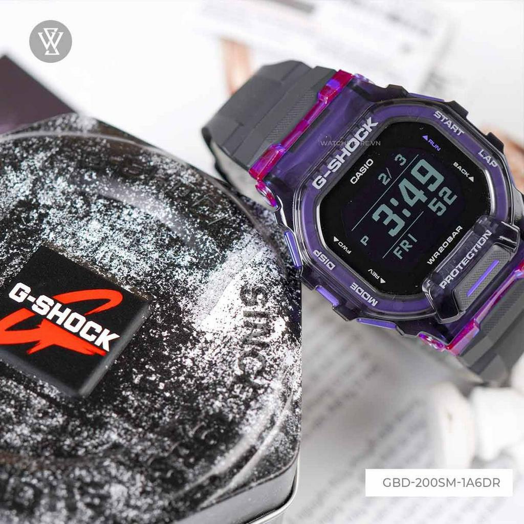 Đồng Hồ Điện Tử Nam Casio G-Shock WATCHSTORE GBD-200SM-1A6DR Thiết Kế Mặt Kính Khoáng 46mm Phong Cách Trẻ Trung