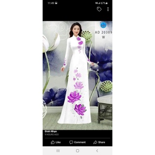 Áo dài 6d lụa nhật
