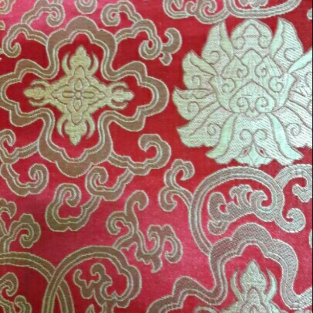 Gấm.thượng hải cao cấp xanh bích và đỏ