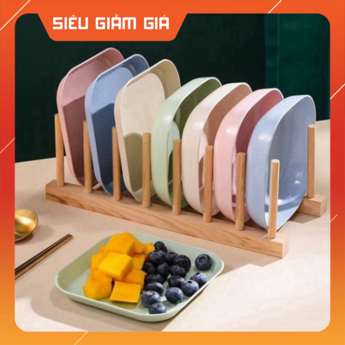 Set 8 Chiếc Đĩa Lúa Mạch Mẫu Mới Tone Màu Pastel Ngọt Ngào /Combo 8C Đĩa Lúa Mạch