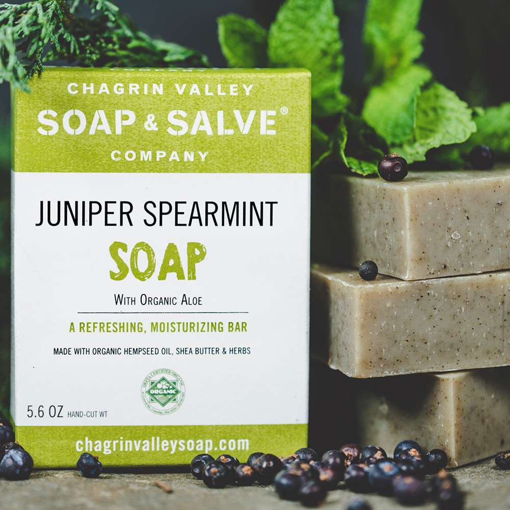 [Meoheo] Xà bông thiên nhiên Juniper Spearmint soap bar Chagrin Valley