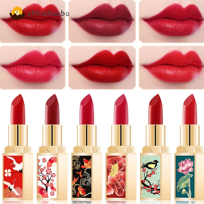 1PCS Chinese Ancient Style Makeup, Peach Blossom, Velvet, Lipstick, Silky Moisturizing Lip Balm