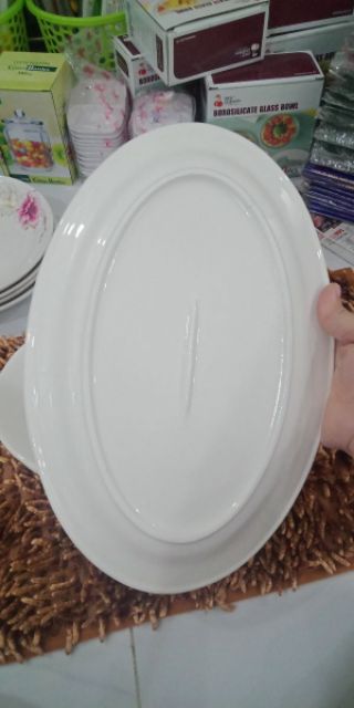 <Video SP> Dĩa sứ trắng dày lớn nhất (Xoài 12,14 inch)