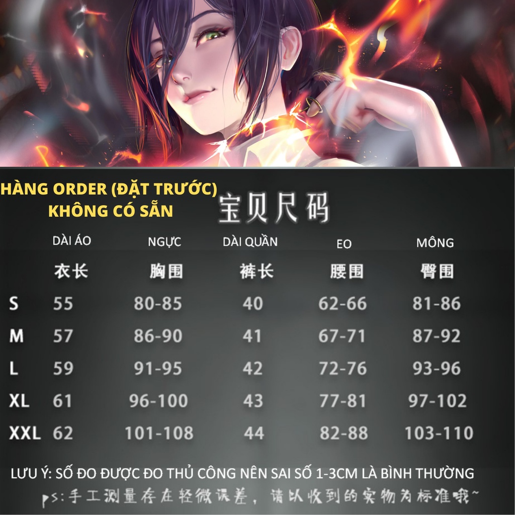 Trang phục set đồ cosplay Reze Chainsaw Man