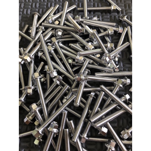 Ốc 6li inox 304 mẫu thái  từ 1phân đến 9phân gắn cho các dòng xe