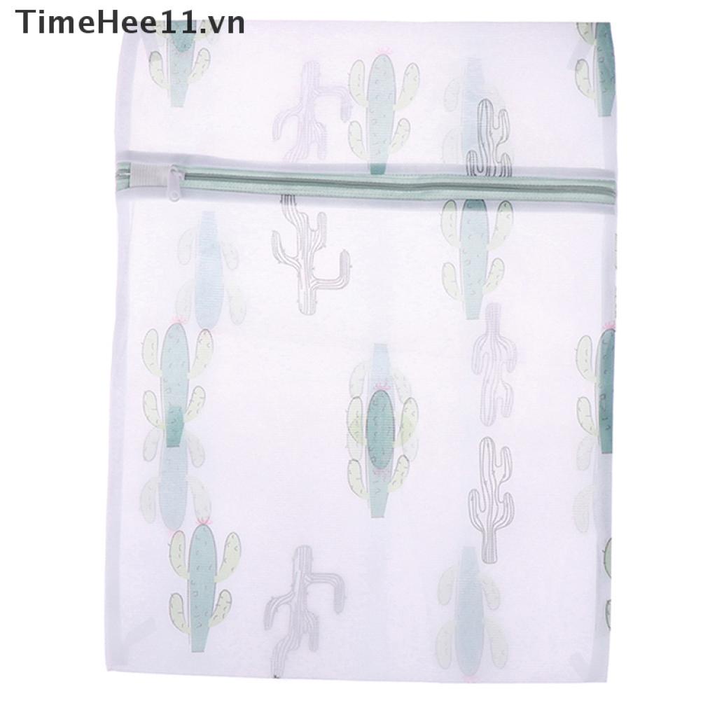 Set 11 Túi Lưới Giặt Đồ Lót In Hình Xương Rồng Bằng Polyester