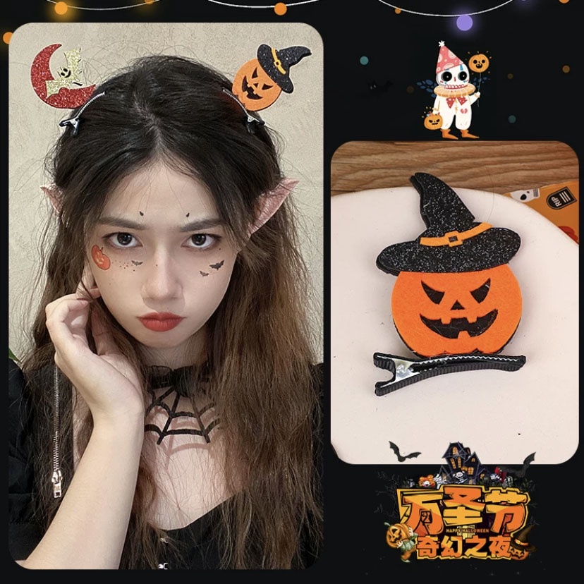 Kẹp Tóc Phong Cách Halloween Dễ Thương Cho Bé Gái