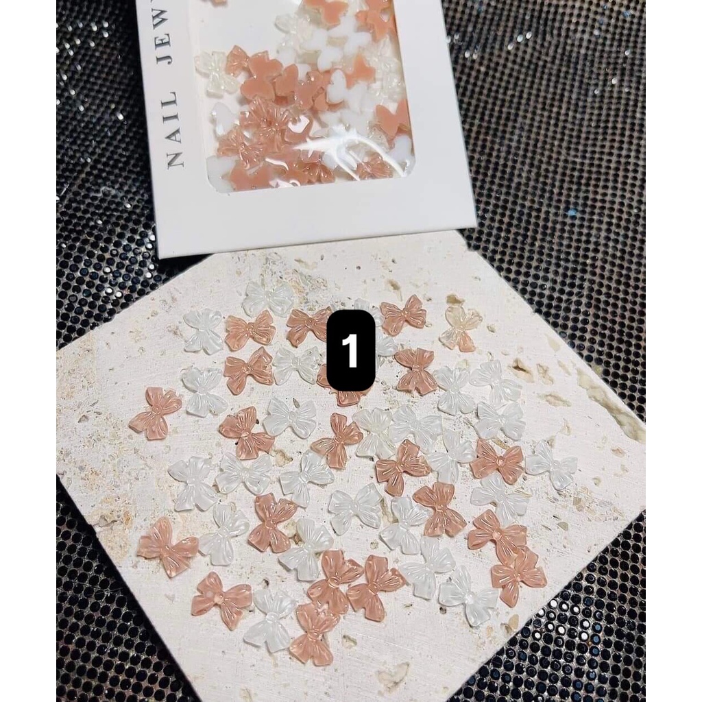 Túi charm Nơ trang trí làm nails, gắn móng