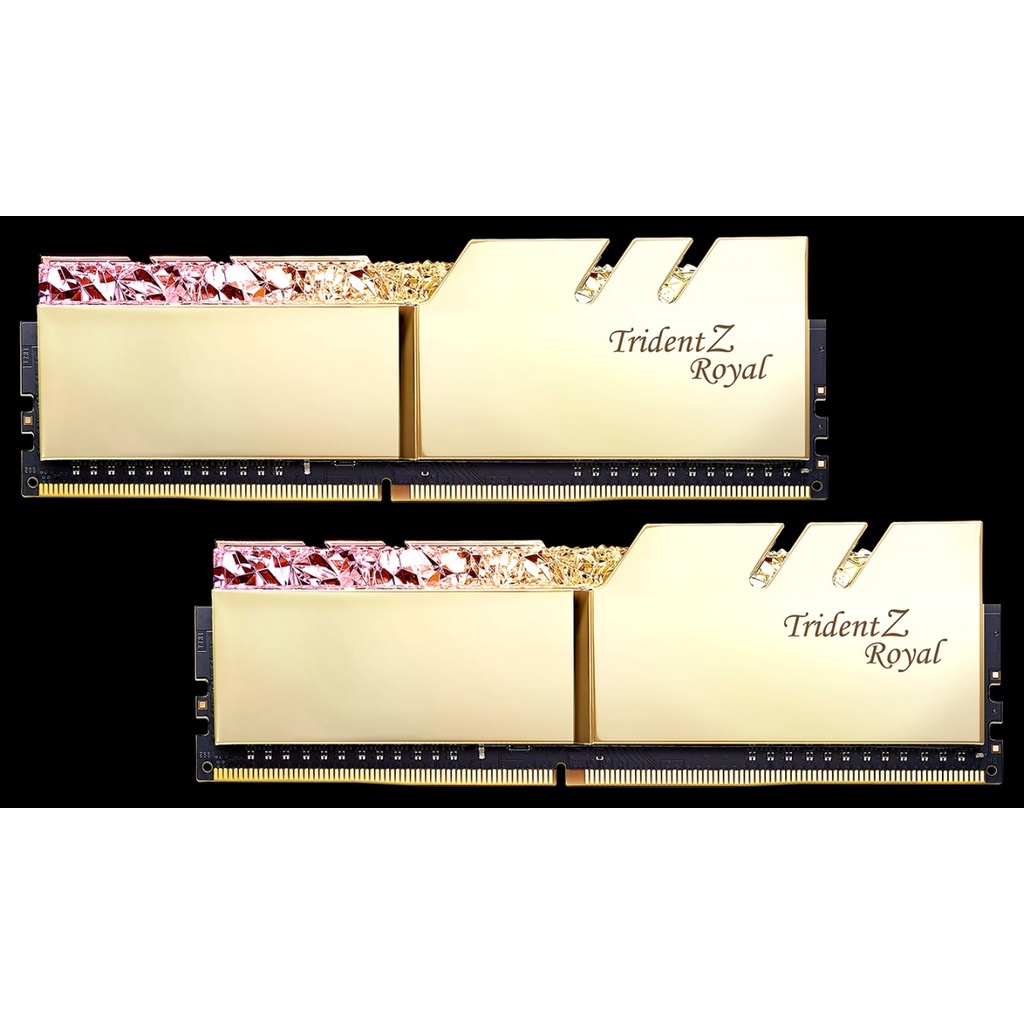 GSKILL TRIDENT Z ROYAL GOLD, SILVER RGB DDR4 16GB BUSS 3000Mhz (KIT 2*8GB)