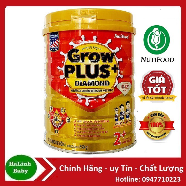 Sữa Growplus, Grow Plus Diamond 2+ 850g (Date 2022)