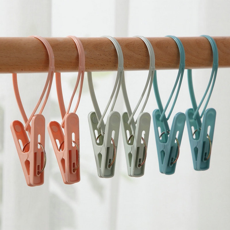 [Random Color ][ Windproof Plastic Clothes Clip ][Non-Slip Laundry Clip Durable Hanger Pin ][Clothes Drying Clothespin][ Closet Organizer Accessories]