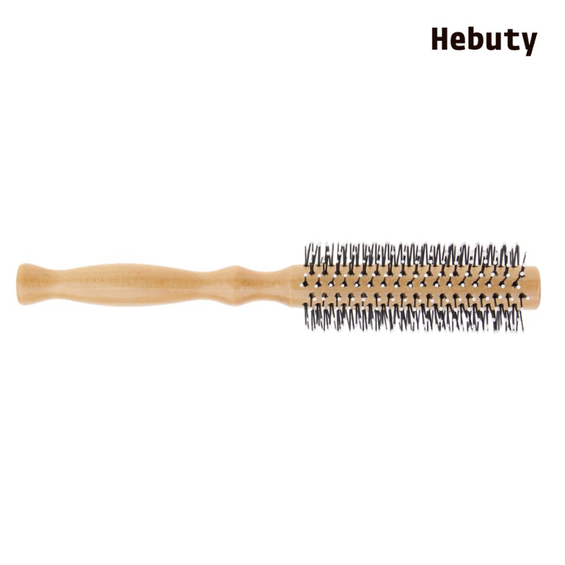 [Home & Living] Wooden Lotus Round Hair Care Brush Wavy Curling Detangling Comb Hairbrush