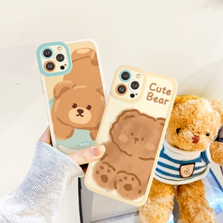 Ốp lưng iphone Brown Bear cạnh vuông 6/6plus/6s/6splus/7/7plus/8/8plus/x/xr/xs/11/12/13/pro/max/plus/promax