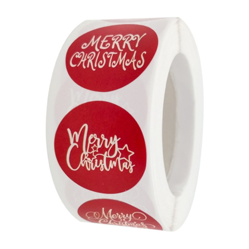 [Hàng mới về] Cuộn 500 tem dán tròn nhỏ có in chữ thích hợp cho đóng gói sản phẩm