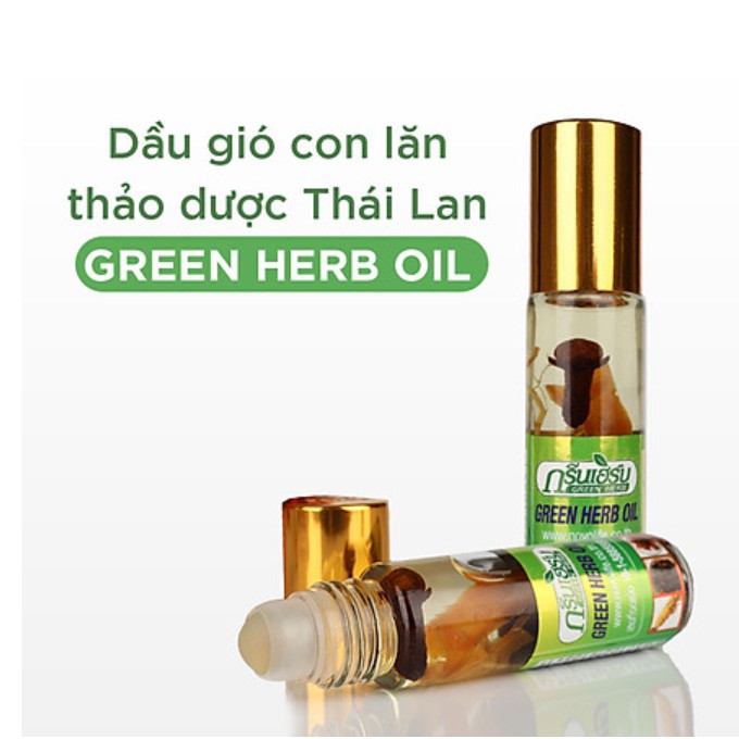 Dầu lăn nhân sâm green herb oil thái lan 8ml