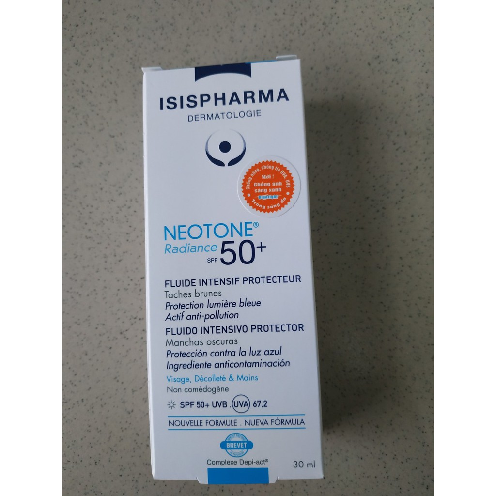 Isis Pharma Kem dưỡng trắng sáng da ban ngày Neotone Radiance SPF50+ 30ml