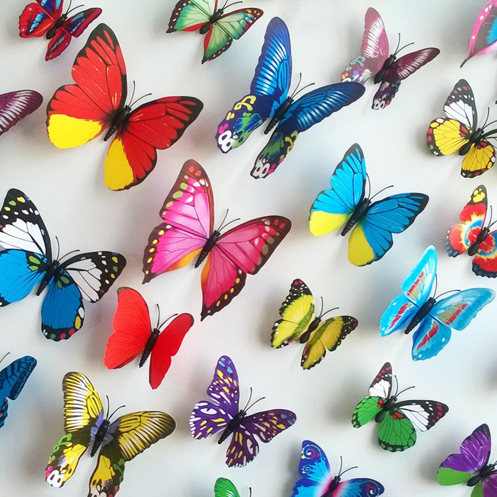 Sticker trang trí tường, tủ lạnh hình bươm bướm