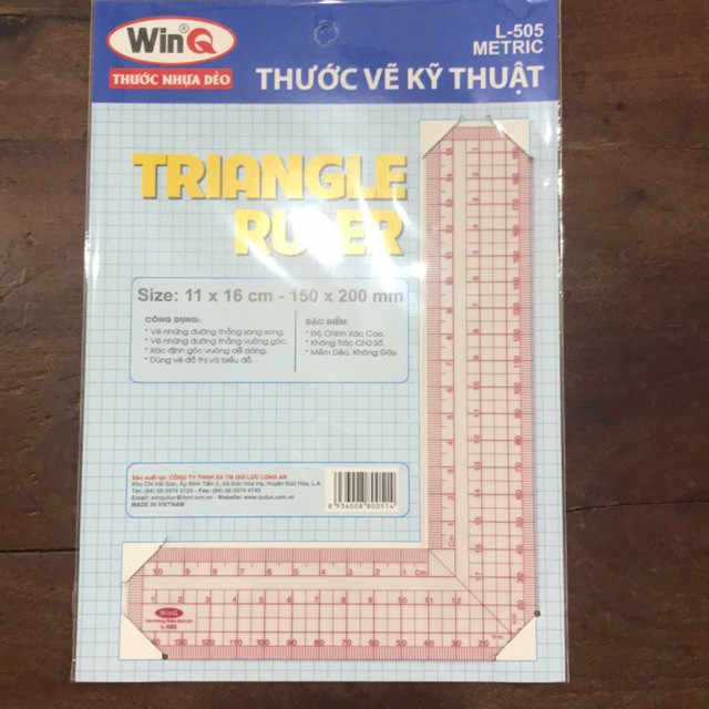 Thước vẽ kỹ thuật, Thước L, Thước đo góc vuông, Template Ruler L-505
