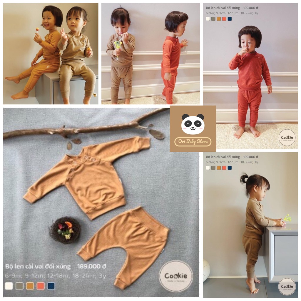 Cookie - Bộ len dài tay vai raglan đối xứng cho bé trai, bé gái - Ori Baby Store