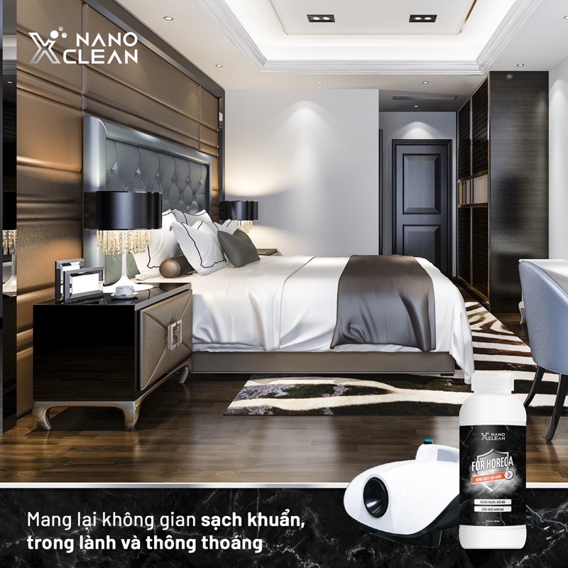 Dung dịch phun khói tạo khói Nano Bạc Nano Xclean For Horeca 1L - Diệt Khuẩn Khử Mùi nhà hàng, karaoke-AHT Corp (AHTC)