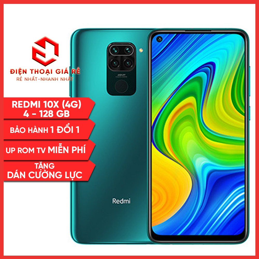 Điện thoại Xiaomi Redmi 10X (4G - Helio G85) RAM 4GB-6GB - [Giá rẻ, BH 3 THÁNG 1 ĐỔI 1 Nguyên SEAL- Tặng dán cường lực] | BigBuy360 - bigbuy360.vn