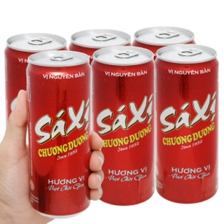 Lốc 6 lon sá xị chương dương sleek 330ml hsd còn 7 tháng