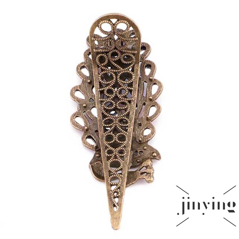 GETNOIVAS Trâm cài tóc hình chú công đính đá phong cách vintage