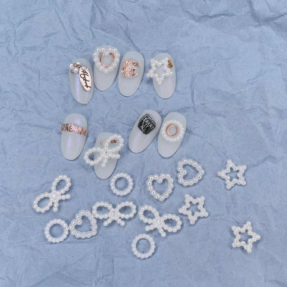 QQMALL Phụ Kiện Trang Trí Móng Tay Hình Gấu Hoạt Hình Đáng Yêu DIY