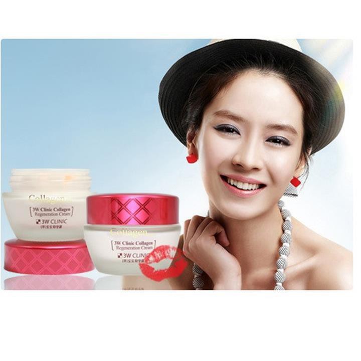 Kem dưỡng săn chắc da chống lão hóa 3W Clinic Collagen Regeneration Cream 60ml