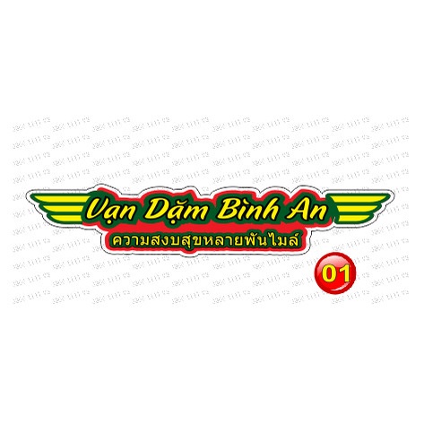 Tem vạn dặm bình an Thái trang trí xe tải