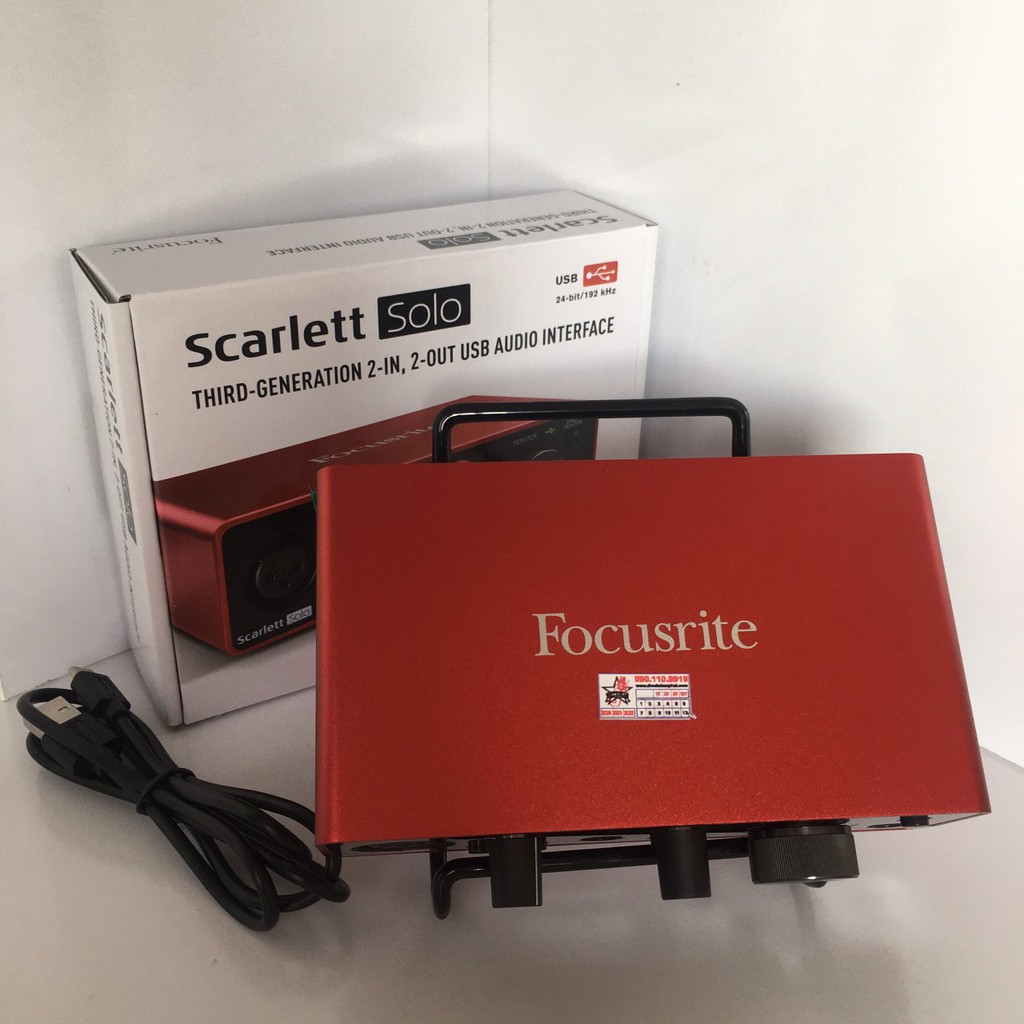 Sound Card Focusrite Scarlett Solo Gen 3 Chính Hãng
