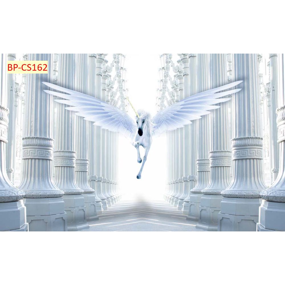 Tranh dán tường 3D khung cửa sổ thiên nhiên trong lành Vải Lụa 3D Cao Cấp