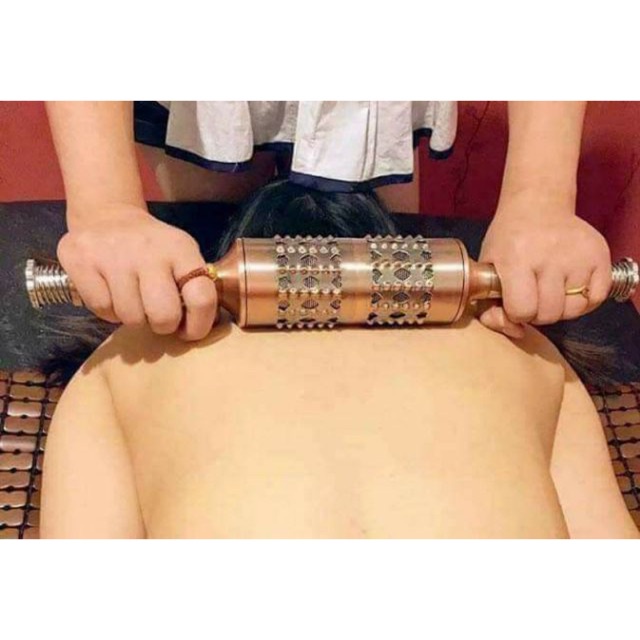 Con Lăn Đồng Đôi Kèm Hộp Điếu Ngải con lăn massage thảo dược, đả thông kinh lạc