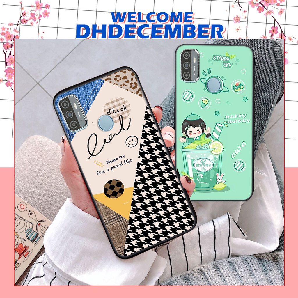 Ốp lưng Oppo A53 in hình nice ,good luck happy ốp xinh viền dẻo đẹp chất