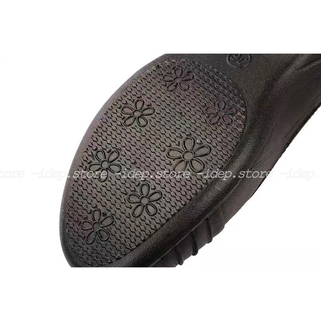 Giày búp bê nhựa dẻo nữ đi mưa đi làm cao 2.5cm cao su êm chân chống trơn trượt siêu bền Maipy G058- Đen