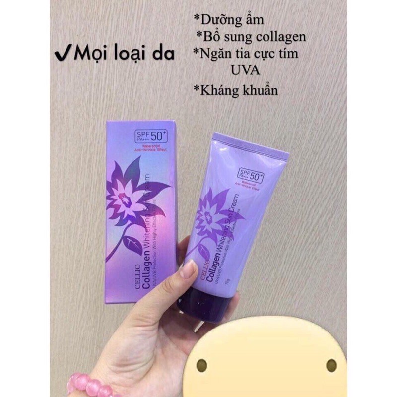 Kem nắng Cellio SPF50+P
