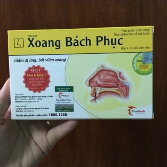 XOANG BÁCH PHỤC GIẢM DỊ ỨNG BỚT VIÊM XOANG