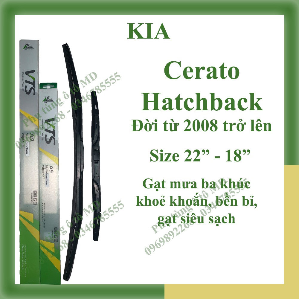 Bộ gạt mưa Kia Cerato các đời và gạt mưa các dòng xe khác của Kia: Forte, Sorento, K3, Morning, Optima, Rio