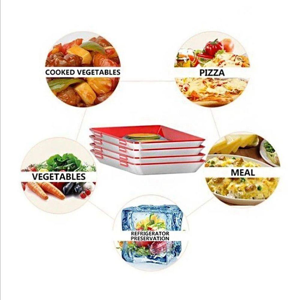 Khay Đựng Thức Ăn Tươi Bằng Nhựa Co Giãn Có Thể Tái Sử Dụng
