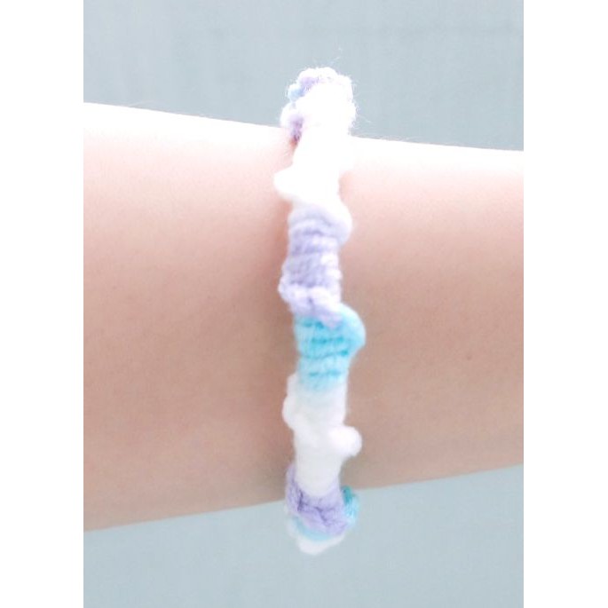 Vòng tay vòng chân may mắn - màu loan - Wendy - Friendship bracelet-xoắn-Vòng tay tình bạn-Vòng tay bạn bè handmade DIY