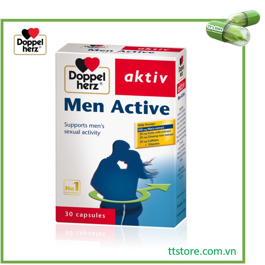 Aktiv Men Active DoppelHerz (Hộp 30 viên) - Tăng cường sinh lý nam [Active, activ]