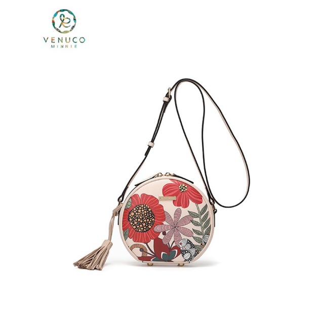 Túi xách nữ đeo chéo, Túi trống tròn  Venuco Madrid S394 Chính hãng Tây Ban Nha bảo hành 30 ngày