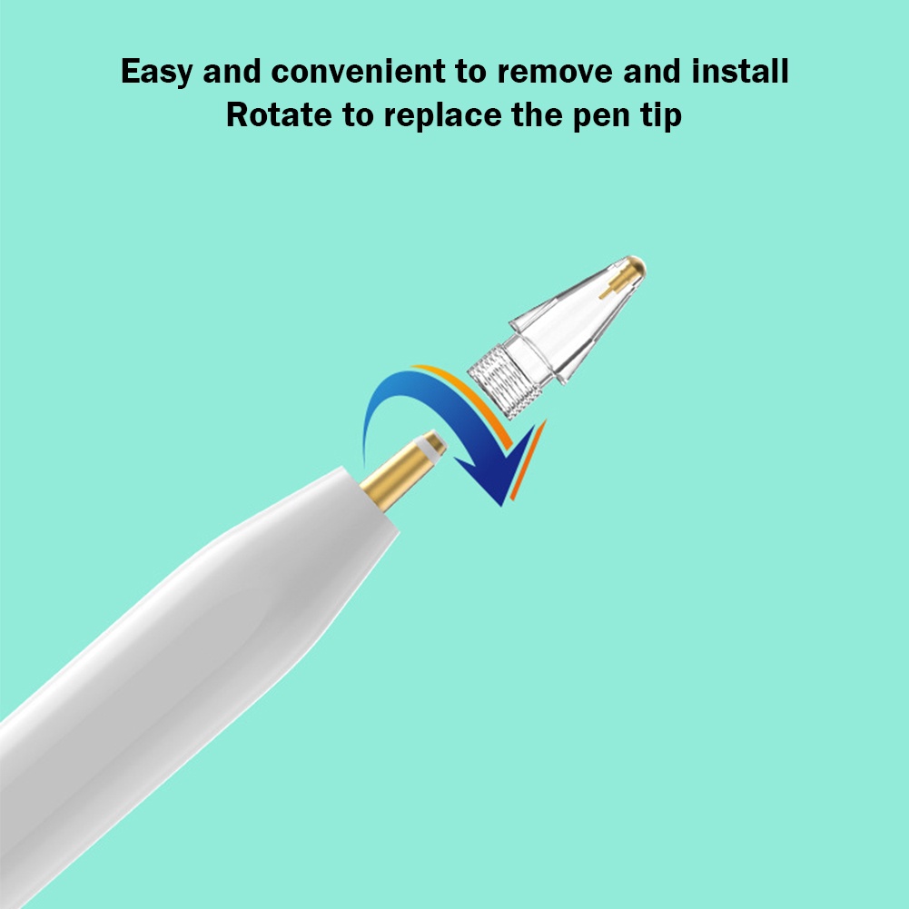 Đầu Ngòi Bút Cảm Ứng Thay Thế Bằng ABS Trong Suốt Cho Apple Pencil Gen 1/2 iPad Stylus