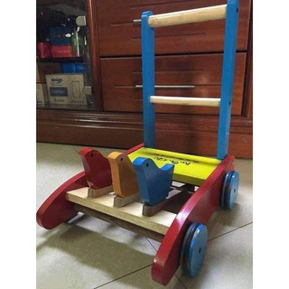 Xe tập đi bằng gỗ con gà cho bé