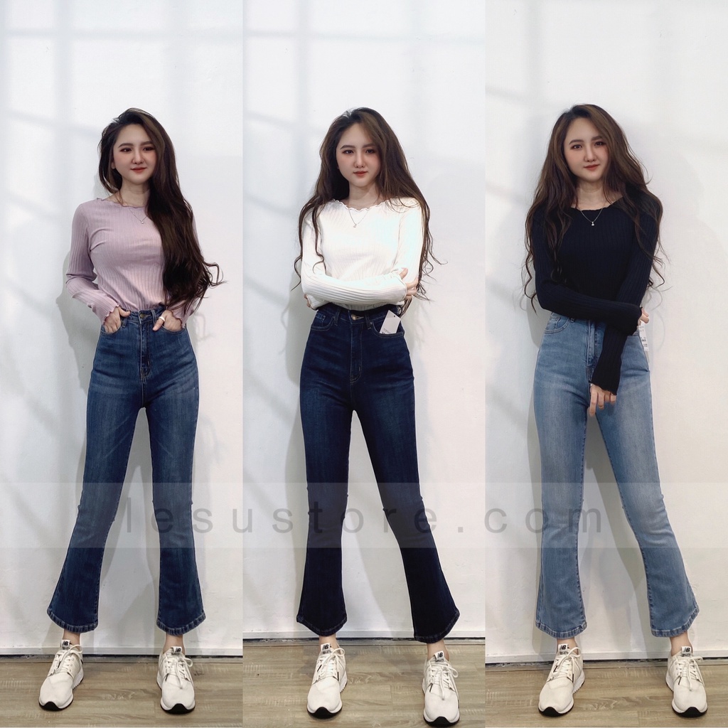 ẢNH TỰ CHỤP Quần Jeans Loe Trơn dài 90cm