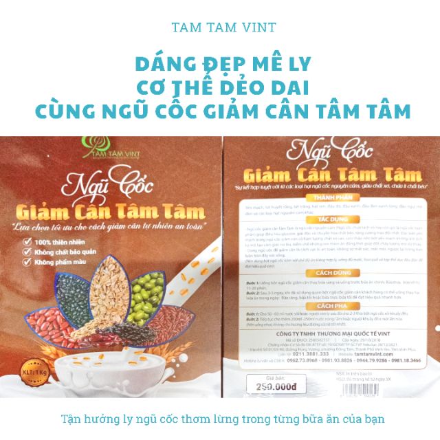 NGŨ CỐC GIẢM CÂN - CHO NGƯỜI ĂN KIÊNG TÂM TÂM