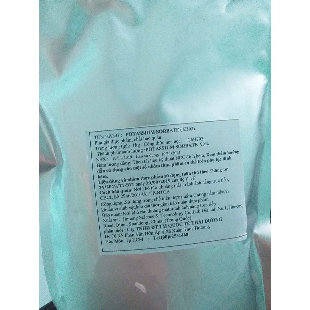 1kg Chất bảo quản E202 (Potassium Sorbate)