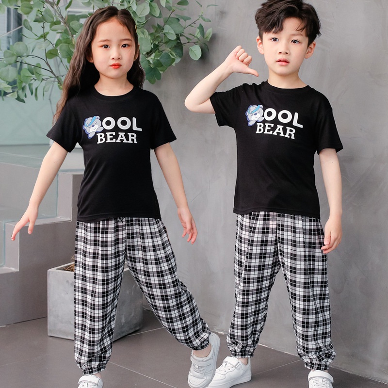 Bộ Đồ Hai Mảnh Áo Tay Ngắn Và Quần Dài Đến Mắt Cá Chân Và Quần Dài Tới Mắt Cá Chân Và Quần Dài Cỡ 80-150cm Cho Bé Sơ Sinh